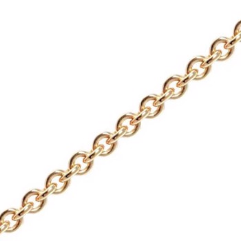 Rund anker i 14 karat Guld armbånd, 2,0 mm bred (tråd 0,5 mm) og 18½ cm